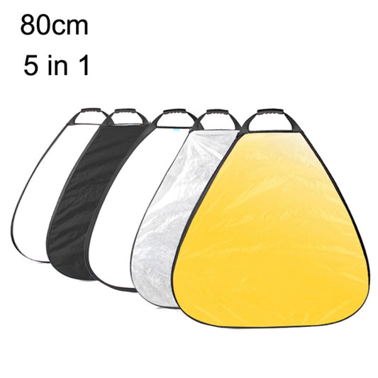 Selens  5 In 1 (Gold / Silver  / White / Black / Soft Light) Folding Reflector Board, Size: 80cm Triangle -  by Selens | Online Shopping South Africa | PMC Jewellery | Buy Now Pay Later Mobicred