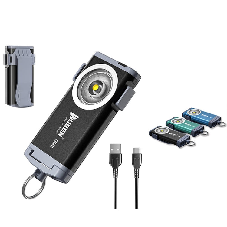 WUBEN G2 Strong Light LED Flashlight USB Outdoor Campers And Household Super Bright Key Chain Light(Black) - free shipping - PMC Jewellery - Order now!