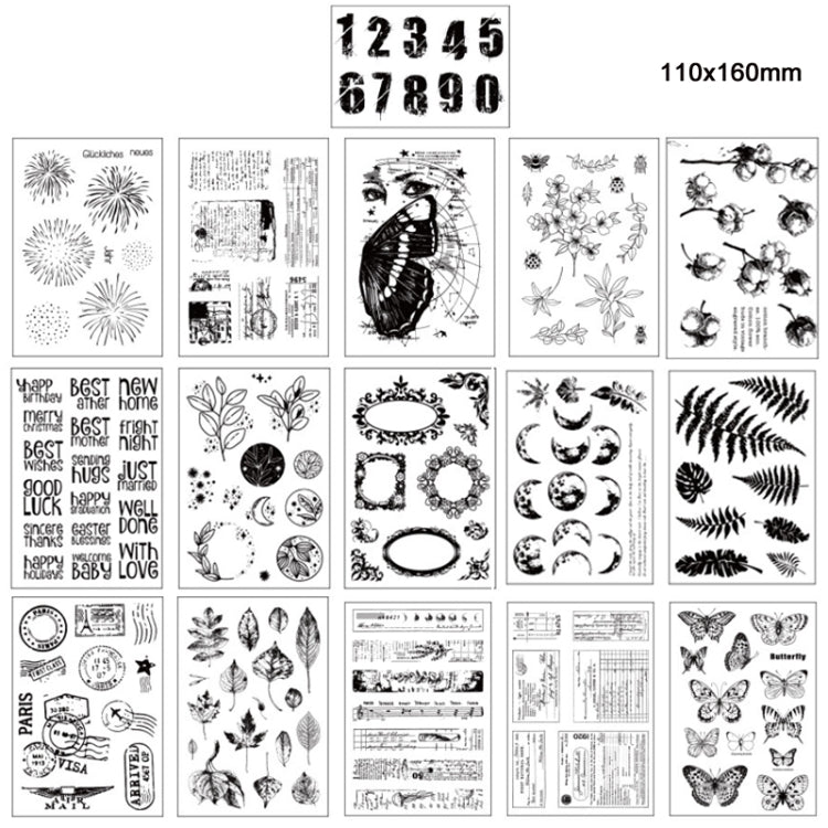 5 PCS Vintage Botanical Arrangement Handbook Clear Silicone Stamp(Vintage Borders) - Handbook Decorative Stickers by PMC Jewellery | Online Shopping South Africa | PMC Jewellery