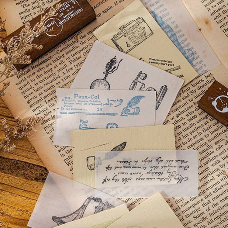 MOCARD 7 In 1 Wooden Stamp Set Handbook DIY Material(Senyu Traveler) - Handbook Decorative Stickers by MOCARD | Online Shopping South Africa | PMC TechLife | Buy Now Pay Later Mobicred