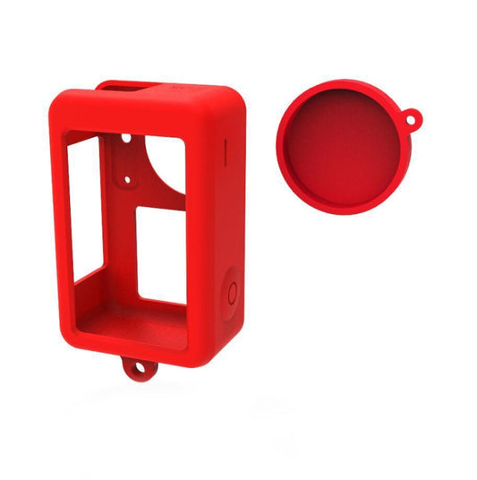 For DJI Osmo Action 3 Silicone Protective Case Lens Cap(Red) -  by PMC Jewellery | Online Shopping South Africa | PMC Jewellery | Buy Now Pay Later Mobicred