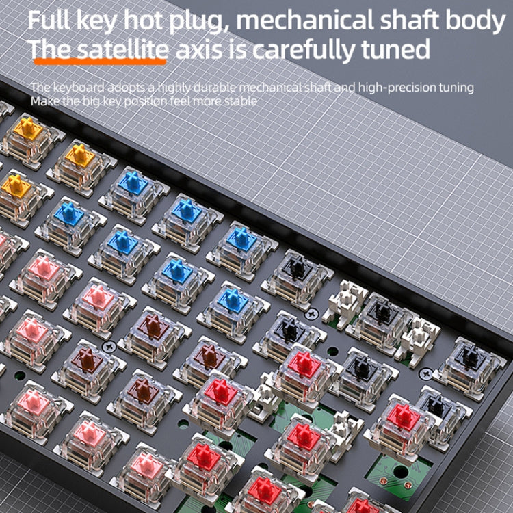ZIYOU LANG K68 68 Keys Bluetooth Wireless Dual Model Mechanical Keyboard, Style: Green Shaft Version (Gray) - free shipping - PMC Jewellery - Order now!