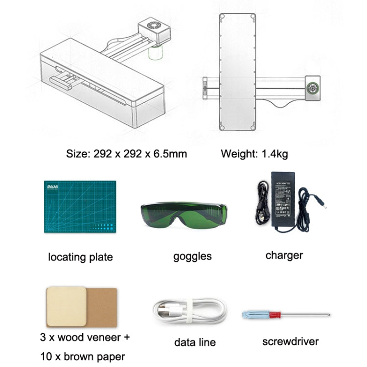 DAJA DJ7 7W Non-metal Laser Carvings Mini Marking Machine Can Cut Wood Board Paper Leather, US Plug - DIY Engraving Machines by DAJA | Online Shopping South Africa | PMC Jewellery | Buy Now Pay Later Mobicred