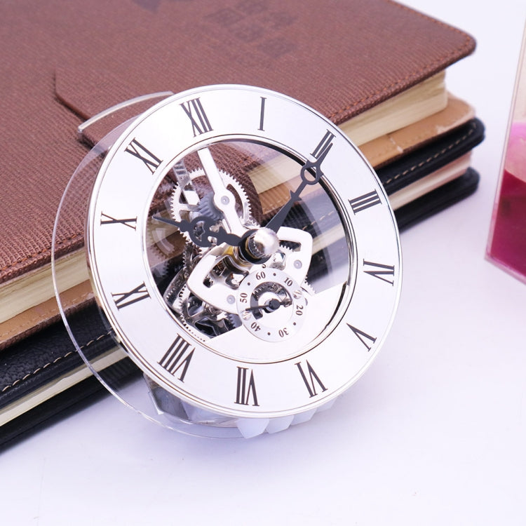 Metal See-through Quartz Clock Gear Clock DIY Accessories 86mm Silver Movement - DIY Clocks by PMc TechLife | Online Shopping South Africa | PMc TechLife | Buy Now Pay Later Mobicred