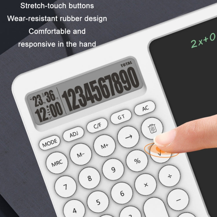 Office Calculator LCD Handwriting Board With Stand(White) -  by PMC TechLife | Online Shopping South Africa | PMC TechLife | Buy Now Pay Later Mobicred