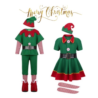 Christmas Green Elf Cosplay Costume Chris Santa Claus Costume Set, Size: 100cm(Male) - Wearable Decoration by PMC Jewellery | Online Shopping South Africa | PMC Jewellery