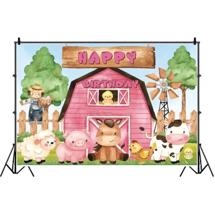 1.5m X 1m Cartoon Farm Animals Photography Backdrop Birthday Party Background Decoration(MDN12819) - Birthday Party by PMC Jewellery | Online Shopping South Africa | PMC Jewellery