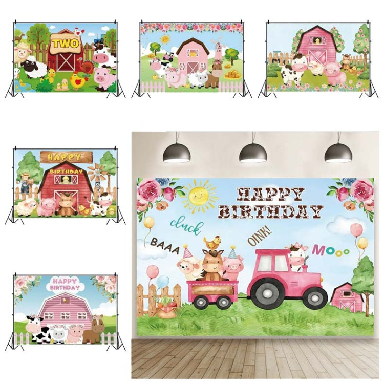 1.5m X 1m Cartoon Farm Animals Photography Backdrop Birthday Party Background Decoration(MDN12819) - Birthday Party by PMC Jewellery | Online Shopping South Africa | PMC Jewellery