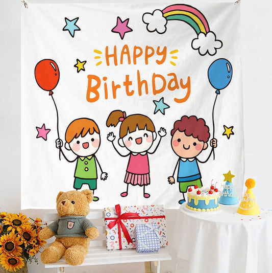 Birthday Layout Hanging Cloth Children Photo Wall Cloth, Size: 150x200cm Velvet(19) - Cartoon by PMC Jewellery | Online Shopping South Africa | PMC Jewellery | Buy Now Pay Later Mobicred