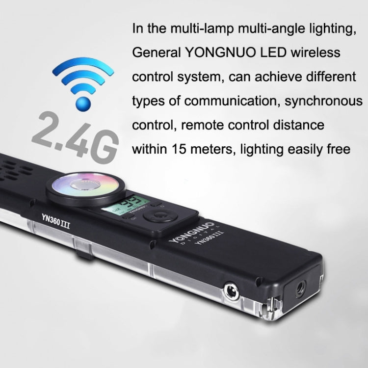 YONGNUO YN360III RGB Colorful Stick Light Hand Holds LED Photography Fili Lights, Spec: Standard - free shipping - PMC TechLife - Order now!