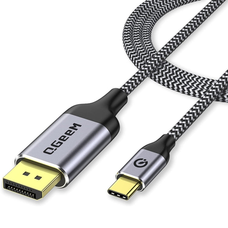 QGeeM QG-UA13 Type-C To DP 4K 60Hz Nylon Braided Adapter Cable, Length: 1.2m - Cable & Adapters by QGeeM | Online Shopping South Africa | PMC Jewellery | Buy Now Pay Later Mobicred