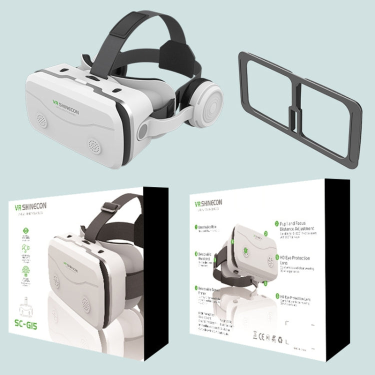 VRSHINECON G15E All In One Phone Special Headset Wearing 3D Glasses VR Game Console(White) - VR Headset by VRSHINECON | Online Shopping South Africa | PMC Jewellery | Buy Now Pay Later Mobicred