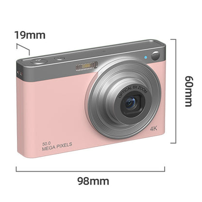 C13 2.88 inch 4K 8X Optical Zoom Telescopic Lens HD Digital Camera, Spec: Pink+Card Reader+16G - Children Cameras by PMC Jewellery | Online Shopping South Africa | PMC Jewellery | Buy Now Pay Later Mobicred