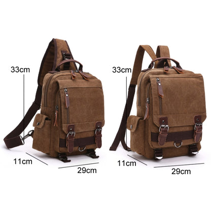 Outdoor Travel Messenger Canvas Chest Bag, Color: Brown - Crossbody Bags by PMC Jewellery | Online Shopping South Africa | PMC Jewellery