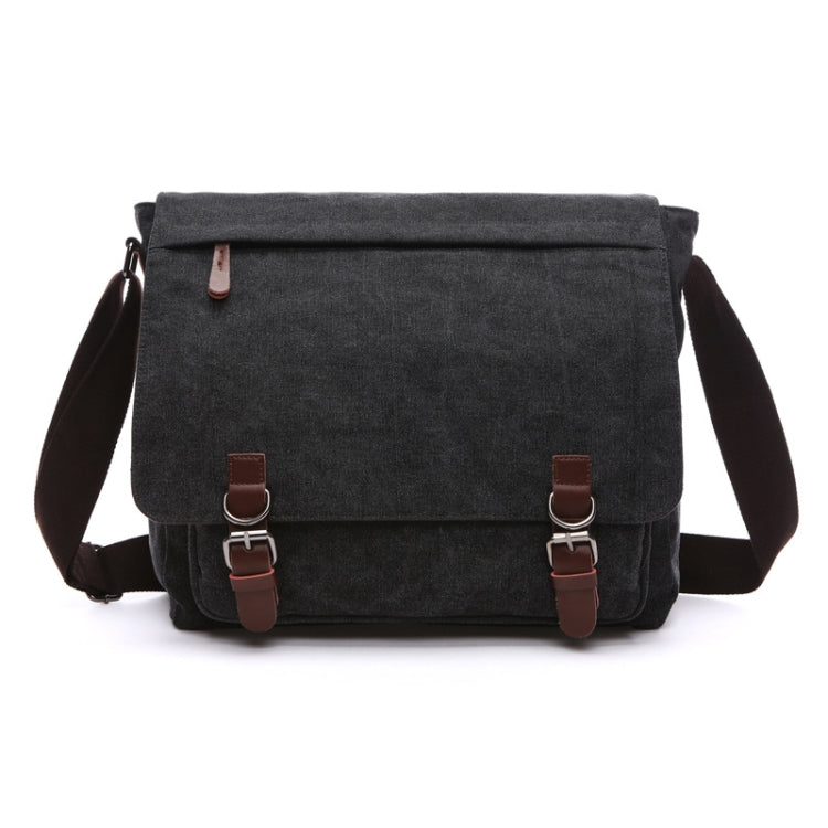 Versatile Canvas Shoulder Messenger Bag Business Computer Bag, Color: Black Large - free shipping - PMC TechLife - Order now!