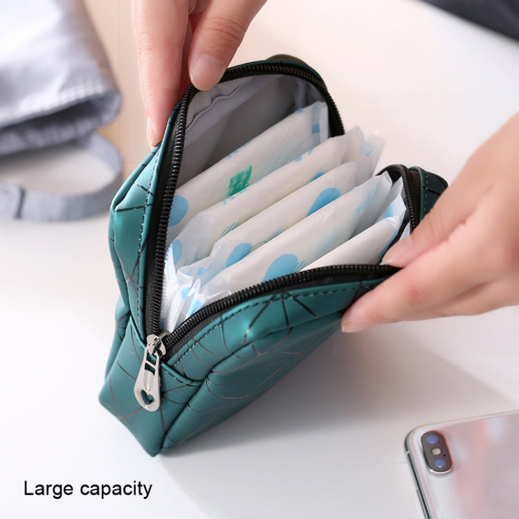 XH8214 Portable Sanitary Napkin Storage Bag Large Capacity Waterproof Coin Bag(Plant Green) - Storage Bags by PMC Jewellery | Online Shopping South Africa | PMC Jewellery