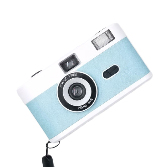 R2-FILM Retro Manual Reusable Film Camera for Children without Film(White+Blue) - Children Cameras by PMC Jewellery | Online Shopping South Africa | PMC Jewellery | Buy Now Pay Later Mobicred