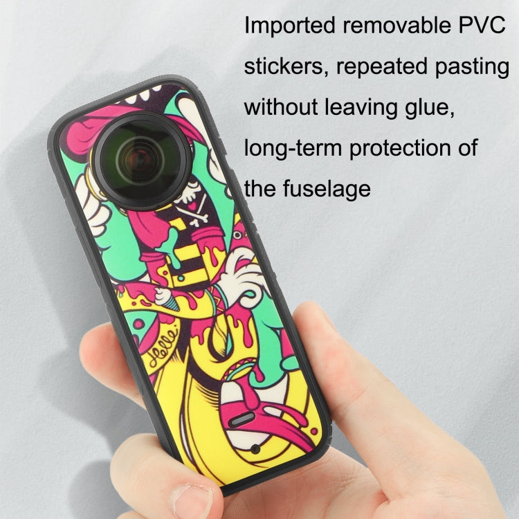 Sunnylife IST-TZ485 For DJI Insta360 X3 Panoramic Camera PVC Protection Scraper Film Stickers(Carnival+Drawing Black) - Protective Film & Stickers by Sunnylife | Online Shopping South Africa | PMC Jewellery | Buy Now Pay Later Mobicred