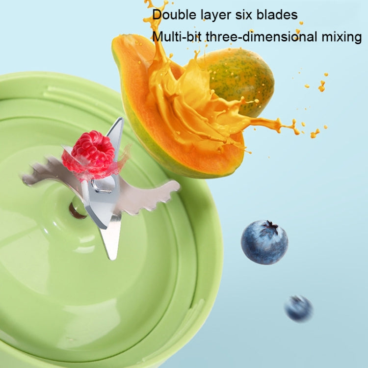 Bingo Mini Portable Juicer Home 6 Knife Head Charging Electric Juice Cup(Macaron Blue) - free shipping - PMC TechLife - Order now!