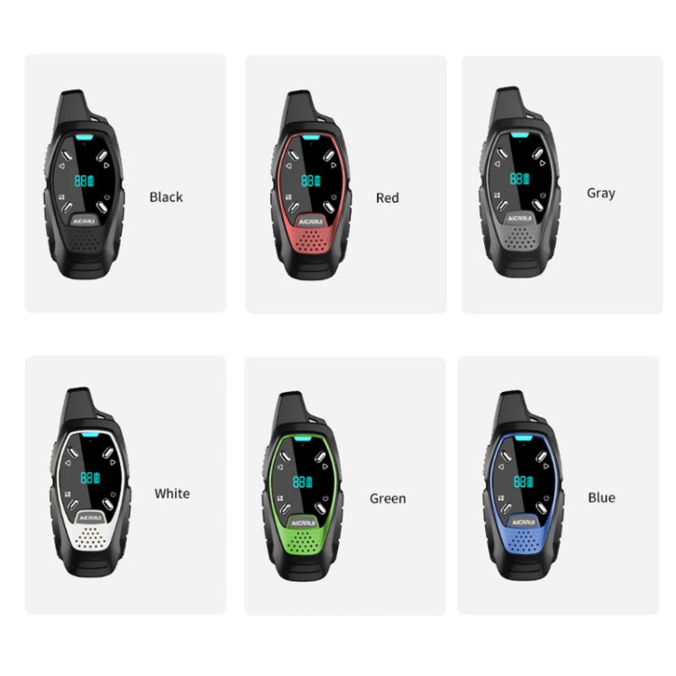 LED Display USB Charging Wireless Handheld Small Mini Walkie Talkie(Blue) - Handheld Walkie Talkie by PMC TechLife | Online Shopping South Africa | PMC TechLife | Buy Now Pay Later Mobicred