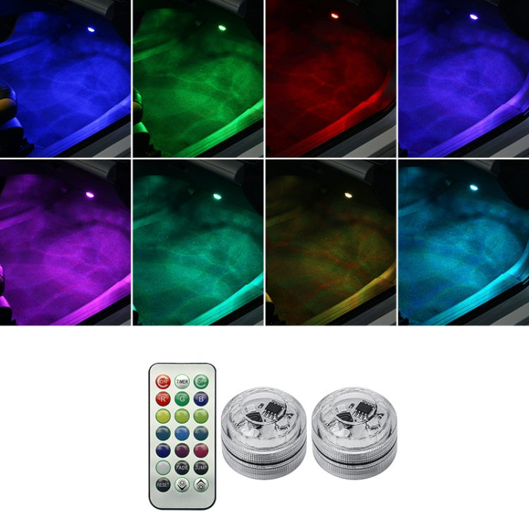 Car Modification Wireless Colorful Remote Control Atmosphere Light, Specification: 2 Lights +1 RC - Atmosphere lights by PMC Jewellery | Online Shopping South Africa | PMC Jewellery | Buy Now Pay Later Mobicred