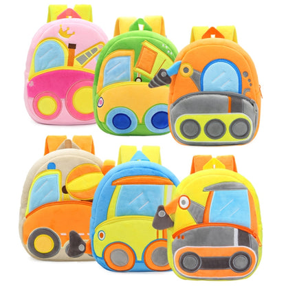 3D Cartoon Trucks Cars Plush Kids Backpack Children School Bags(Cloud Ladder Car) - Kids Bags by PMC Jewellery | Online Shopping South Africa | PMC Jewellery