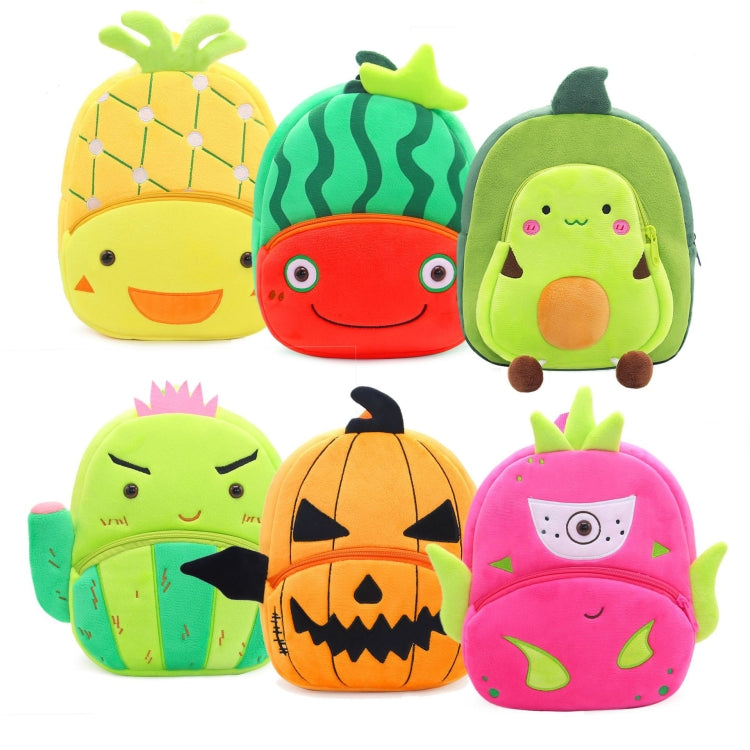 Vegetable Fruit Series Cartoon Plush Kids Backpack Children School Bags(Cactus) - Kids Bags by PMC Jewellery | Online Shopping South Africa | PMC Jewellery