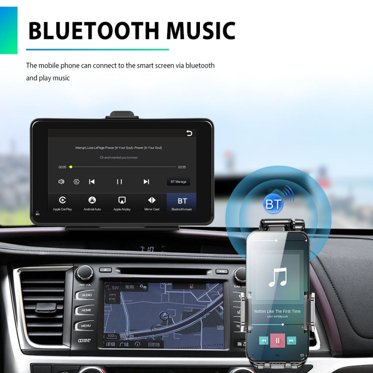 A3135 7 Inches HD Wired Smart Screen With Wireless CarPlay + Android Auto + Android With Camera - Car MP3 & MP4 & MP5 by PMC Jewellery | Online Shopping South Africa | PMC Jewellery