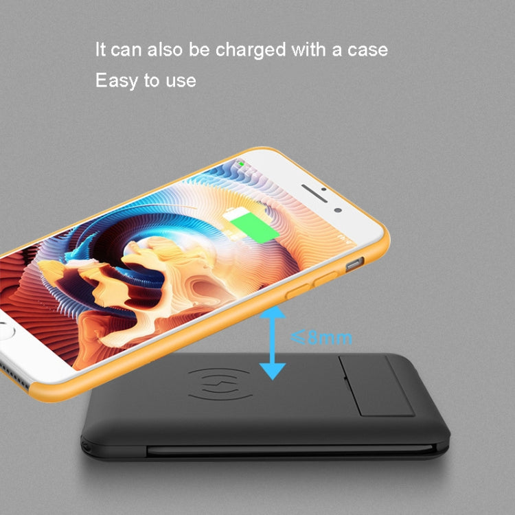 BM3016C 15W Wireless Charger Data Cable Organizer With Adapter Folding Phone Stand - Wireless Charger by PMC Jewellery | Online Shopping South Africa | PMC Jewellery | Buy Now Pay Later Mobicred