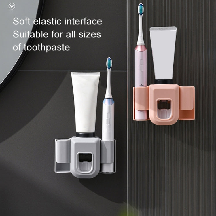 Electric Toothbrush Holder Automatic Toothpaste Squeezer Bathroom Wall Mounted Toothpaste Holder(Gray) - Toothpaste Squeezing Device by PMC TechLife | Online Shopping South Africa | PMC TechLife