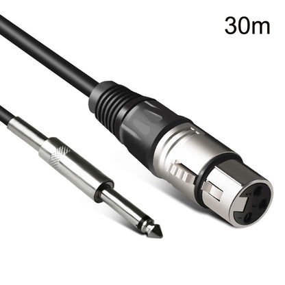 6.35mm Caron Female To XLR 2pin Balance Microphone Audio Cable Mixer Line, Size: 30m - Microphone Audio Cable & Connector by PMC Jewellery | Online Shopping South Africa | PMC Jewellery | Buy Now Pay Later Mobicred