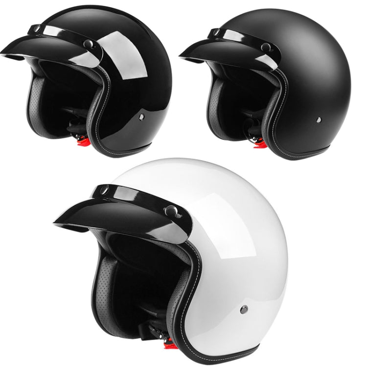 BYB 701 All Seasons Retro Motorcycle Helmet, Size: XXL(Bright White) - Helmets by BYB | Online Shopping South Africa | PMC TechLife | Buy Now Pay Later Mobicred