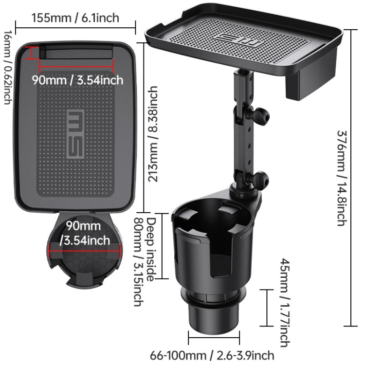 SHUNWEI 2pcs Car Multi-Function Cup Holder Plate Drink Rack - Car Drink Holders by SHUNWEI | Online Shopping South Africa | PMC Jewellery | Buy Now Pay Later Mobicred