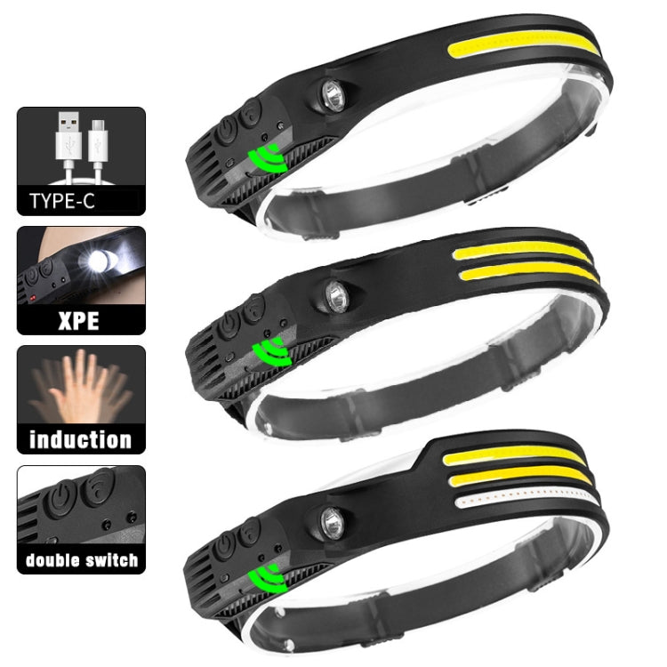 W689-1 Red+White Light  USB Rechargeable Motion Sensor Headlamp COB Outdoor Fishing Flashlight - Headlamp by PMC TechLife | Online Shopping South Africa | PMC TechLife
