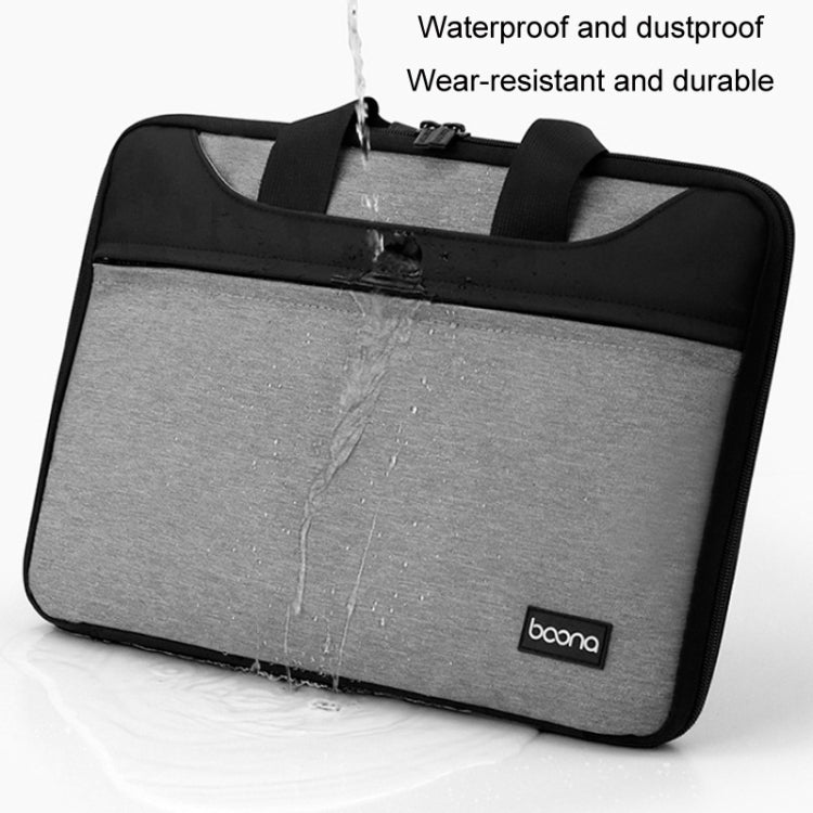 Baona BN-I003 Oxford Cloth Full Open Portable Waterproof Laptop Bag, Size: 14/15/15.6 inches(Grey) - 15 inch by Baona | Online Shopping South Africa | PMC Jewellery | Buy Now Pay Later Mobicred