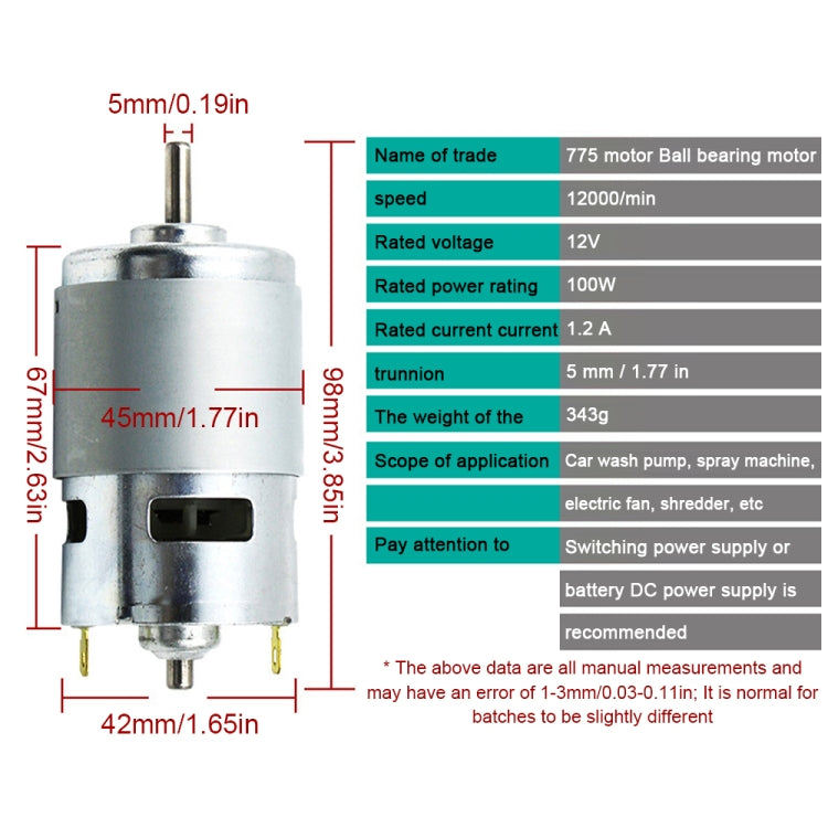 775  Spindle Motor High Speed High Power Large Torque with Ball Bearing - Others by PMC Jewellery | Online Shopping South Africa | PMC Jewellery