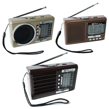 BAIJIALI PX-52U Brown Multi-band Retro Pointer Radio USB Plug In Card Radios - Radio Player by BAIJIALI | Online Shopping South Africa | PMC Jewellery