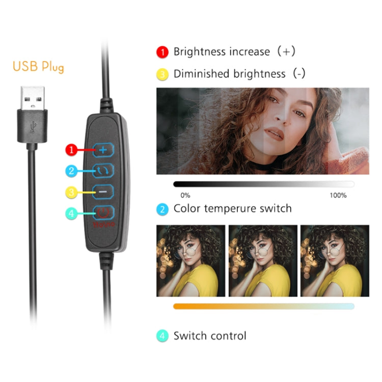 8 Inch 3200-5500K Three-color Temperature Photography Flat-panel Live Fill Light,Spec: Small Tripod - free shipping - PMC TechLife - Order now!