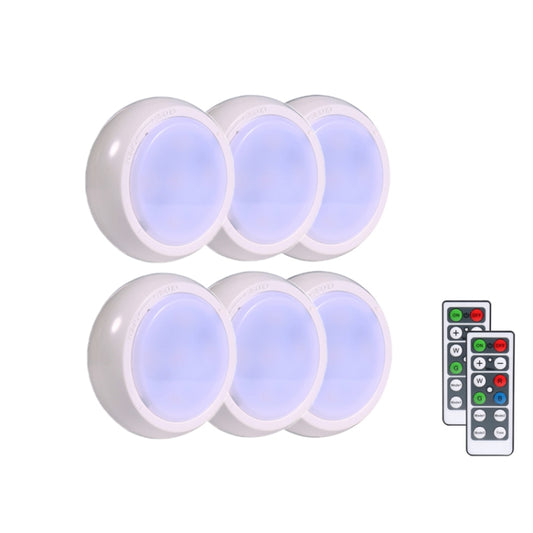 Ambience Pat Light Bedside Eye Protection Night Light, Color: White Light Battery(6pcs With 2 Remote Control) - Novelty Lighting by PMC Jewellery | Online Shopping South Africa | PMC Jewellery | Buy Now Pay Later Mobicred