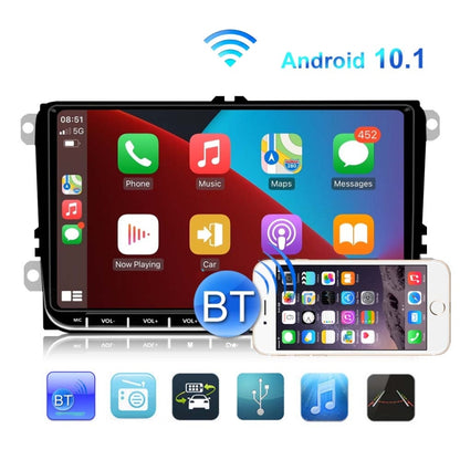 A2743 For Volkswagen 1+16G 9-inch Central Control Large Screen With Carplay Car Android10.0 Navigator Player, Style: Standard+8Lights Camera - Car MP3 & MP4 & MP5 by PMC Jewellery | Online Shopping South Africa | PMC Jewellery | Buy Now Pay Later Mobicred