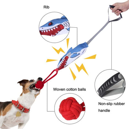 KY-103 Bite and Sound Dog Cotton Rope Toy Ball Interactive Pull Weaving Pet Toy(Shark) - Rope Toys by PMC Jewellery | Online Shopping South Africa | PMC Jewellery