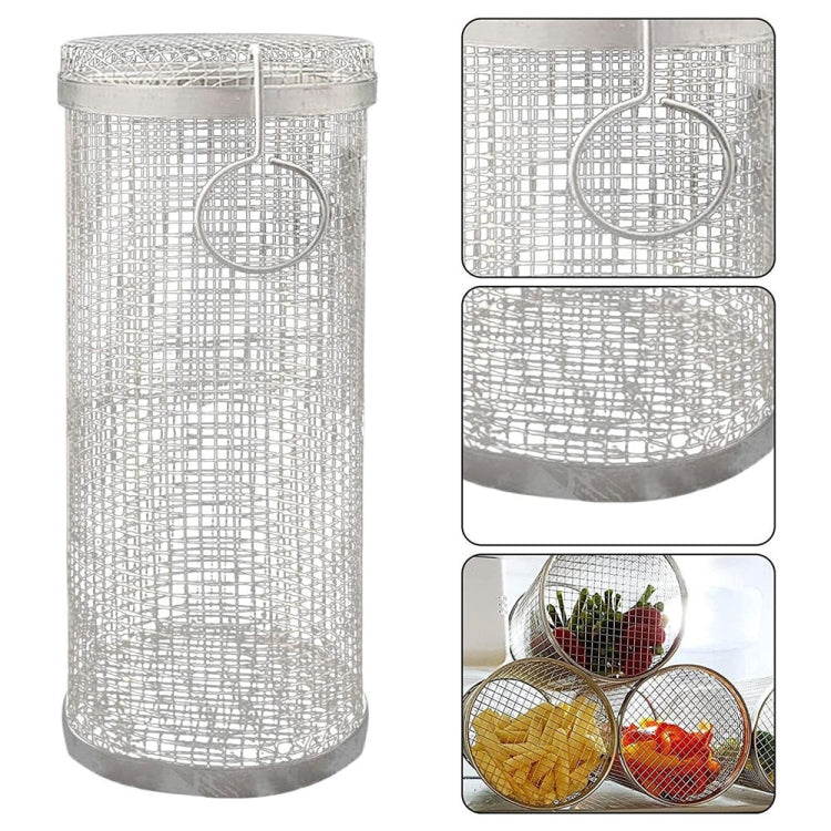 Outdoor Stainless Steel Barbecue Cage BBQ Round Mesh Tube 20cm With Hook - Cookwares & Tablewares by PMC Jewellery | Online Shopping South Africa | PMC Jewellery