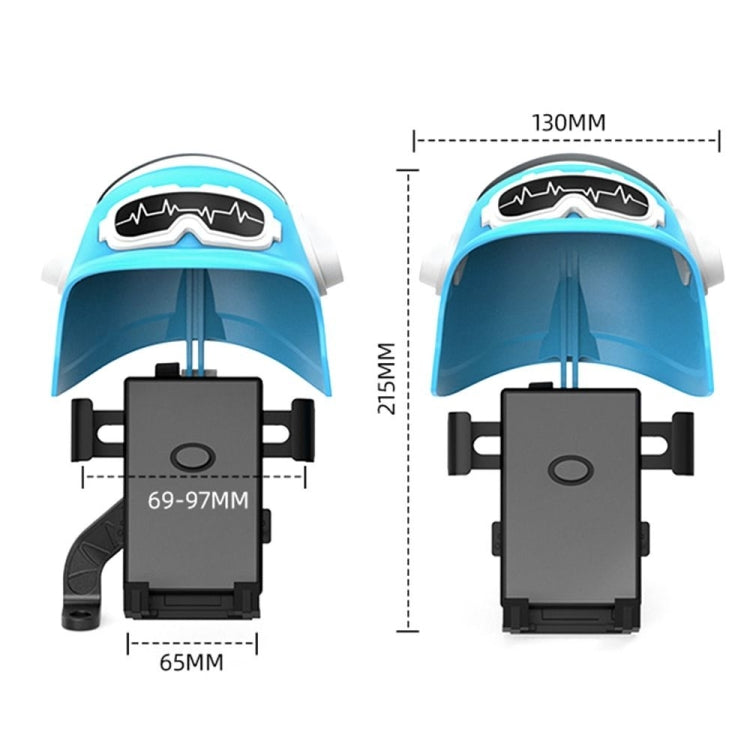 Small Helmet Sunscreen Phone Stand Bracket Motorcycle Mobile Phone Holder,Spec: White Helmet - free shipping - PMC TechLife - Order now!