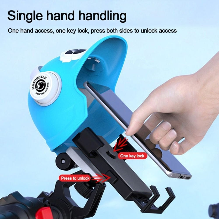 Small Helmet Sunscreen Phone Stand Bracket Motorcycle Mobile Phone Holder,Spec: White Helmet - free shipping - PMC TechLife - Order now!