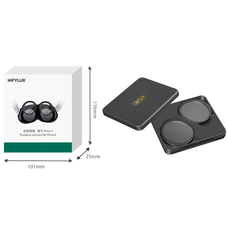 For PICO 4 Hifylux PC-QF25 1pair Magnetic Myopia Glasses Box Non-spherical Resin VR Glasses Accessories(400 Degrees) - VR Accessories by Hifylux | Online Shopping South Africa | PMC Jewellery | Buy Now Pay Later Mobicred