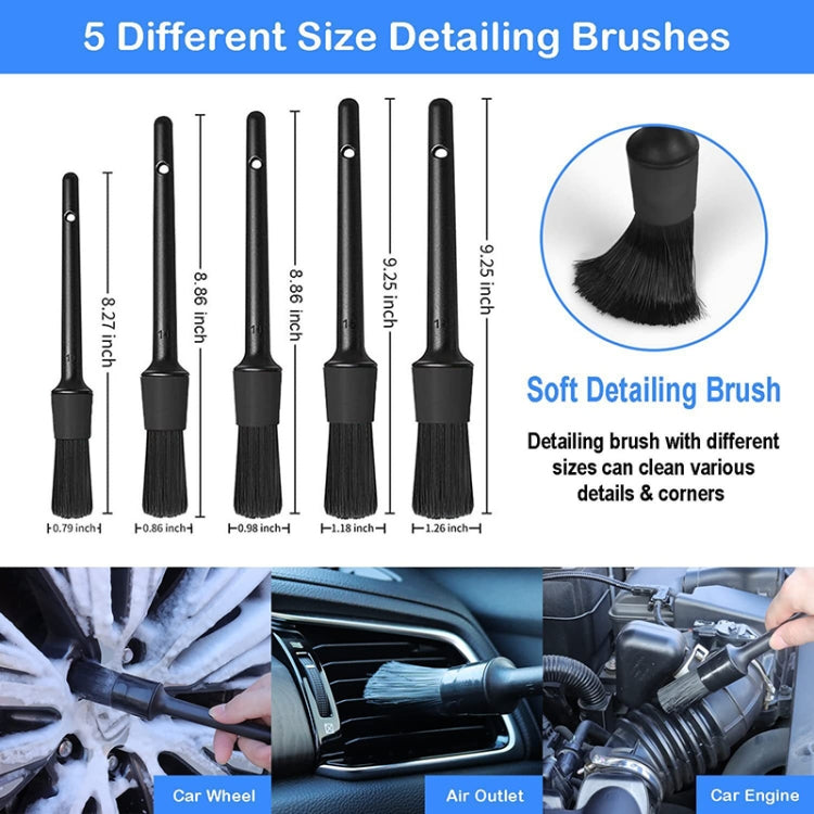 27pcs/set WRS-CS29 Car Wash Cleaning Brush Set Car Interior Crevice Cleaning Electric Drill Brush - Car washing supplies by PMC Jewellery | Online Shopping South Africa | PMC Jewellery | Buy Now Pay Later Mobicred