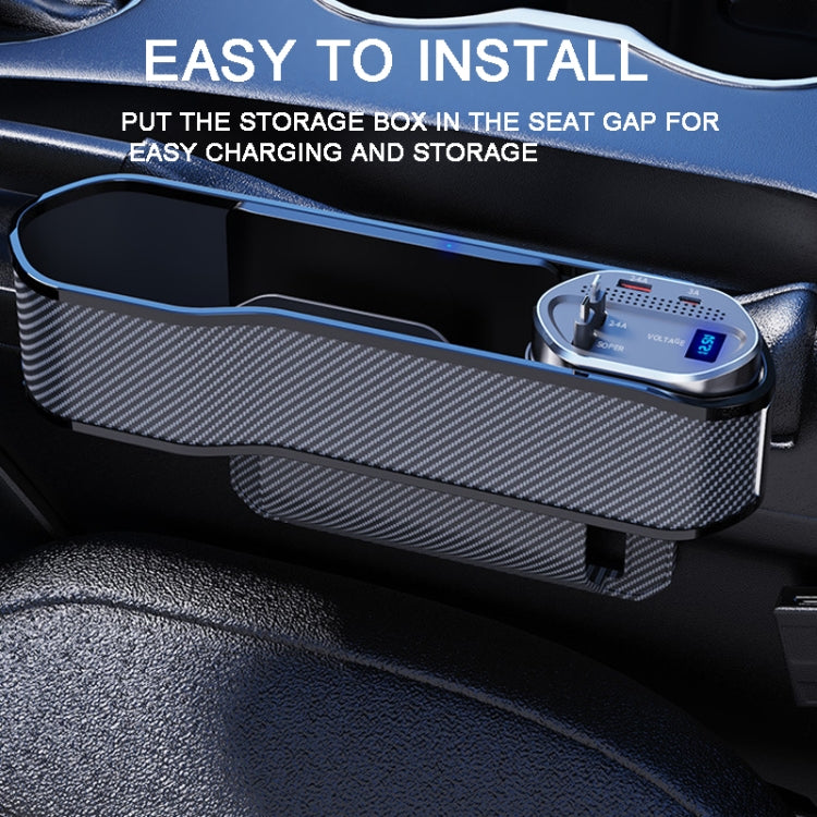 Vehicle Seat Gap Storage Box Organizer Front Seat Console Side Pocket ,Spec: No Wireless Charging Ordinary Wire - Stowing Tidying by PMC Jewellery | Online Shopping South Africa | PMC Jewellery | Buy Now Pay Later Mobicred