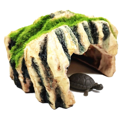 GT46 Flocked Caple Box Turtle Hiding Nest Moss Cave Turtle Cave Sunbed - Reptile Supplies by PMC Jewellery | Online Shopping South Africa | PMC Jewellery