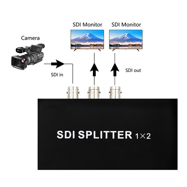 1 In 2 Out SD-SDI / HD-SDI / 3G-SDI Distribution Amplifier Video SDI Splitter(US Plug) - Splitter by PMC Jewellery | Online Shopping South Africa | PMC Jewellery | Buy Now Pay Later Mobicred
