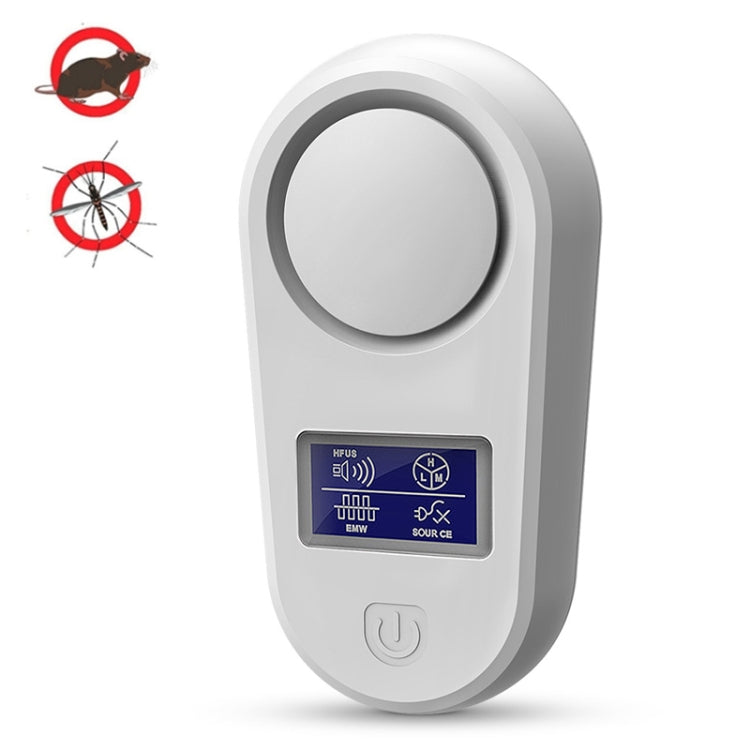 High Power Display Ultrasonic Mouse Repellent Mosquito Repellent Home Intelligent Insect Repellent EU Plug(White) - Repellents by PMC Jewellery | Online Shopping South Africa | PMC Jewellery | Buy Now Pay Later Mobicred